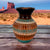 Authentic Native American Pottery, Miniature Traditional Vase Style Pot, Genuine Navajo Tribe USA Hand Painted, Artist Signed, Small Southwestern Home Decor Collectible, Rustic Handmade Decoration