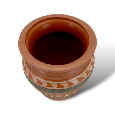 Authentic Native American Pottery, Miniature Traditional Vase Style Pot, Genuine Navajo Tribe USA Hand Painted, Artist Signed, Small Southwestern Home Decor Collectible, Rustic Handmade Decoration
