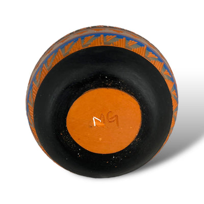 Authentic Native American Pottery, Traditional Vase Style Pot, Genuine Navajo Tribe USA Hand Painted, Artist Signed, Southwestern Home Decor Collectible, Rustic Handmade Decoration