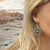 Genuine Sleeping Beauty Turquoise Earrings, 925 Sterling Silver, Native American USA Handmade, French Hook Style, Nickel Free