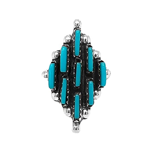 Sleeping Beauty Turquoise Needlepoint Ring