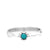Genuine Sleeping Beauty Turquoise Ring, Sterling Silver, Native American Handmade, Nickel Free, 3mm Stone, Stackable Midi Ring for Women or Girls
