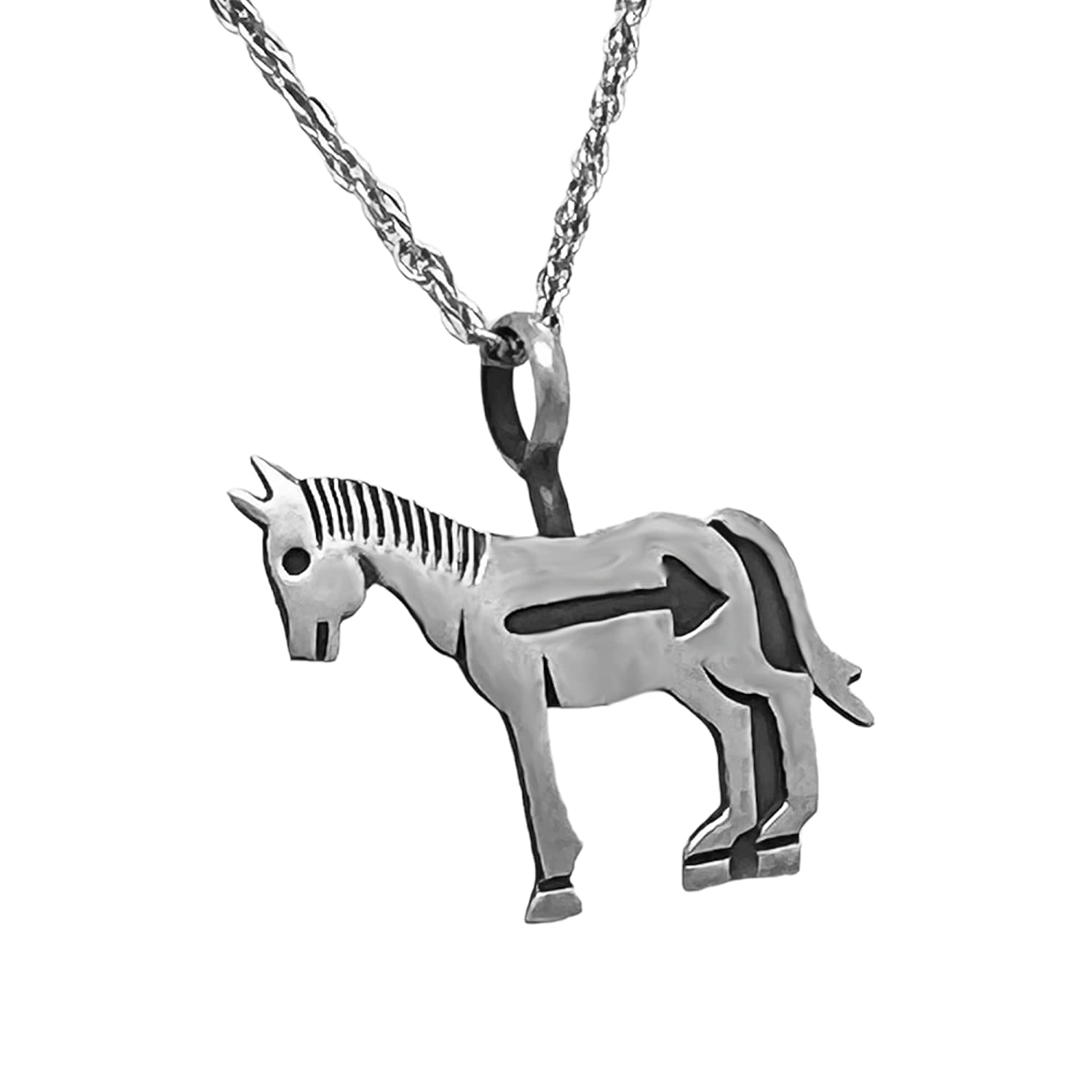 2 Tone Sterling Silver Horse Necklace – Living Horse Tails Jewellery by  Monika
