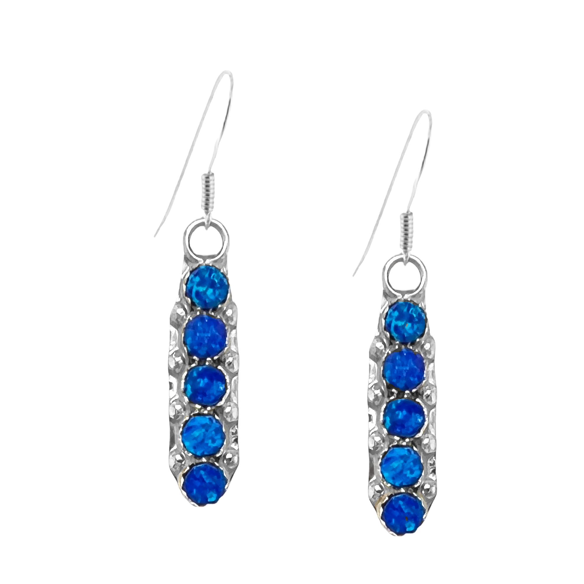 Dark blue opal earrings deals