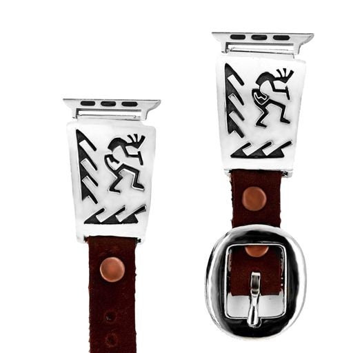  (Native American Indian Chief with Headdress) Patterned Leather  Wristband Strap for Apple Watch Series 4/3/2/1 gen,Replacement for iWatch  38mm / 40mm Bands : Cell Phones & Accessories
