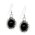 Genuine Black Onyx Earrings, 925 Sterling Silver, Native American USA Handmade, Nickle Free