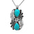 Genuine Sleeping Beauty Turquoise Necklace, Sterling Silver, Pendant with Chain, Artist Signed, Navajo Native American Handmade