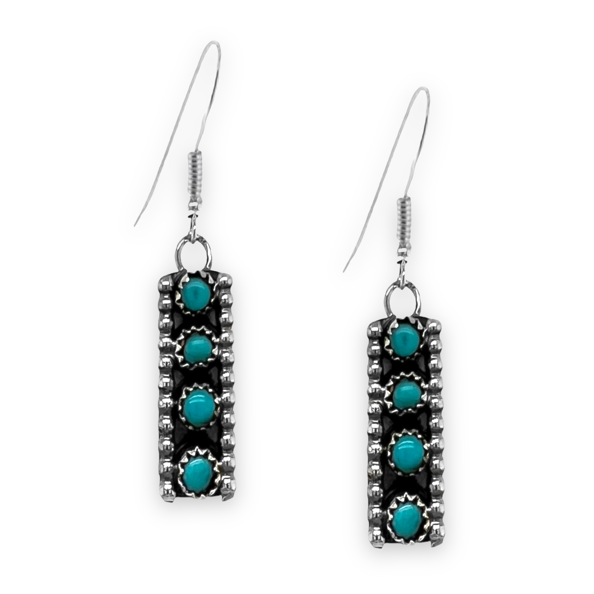 Genuine turquoise earrings sterling 2025 silver