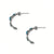 Genuine Sleeping Beauty Turquoise Hoop Earrings, 925 Sterling Silver, Native American Handmade in the USA, Nickel Free