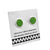 6mm Genuine Gaspeite Stud Earrings, 925 Sterling Silver, Authentic Native American Handmade in New Mexico, Round, Bright Green