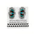 Genuine Multistone Stud Earrings, 925 Sterling Silver, Native American USA Handmade, Nickle Free, Multicolor