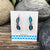 Genuine Sleeping Beauty Turquoise Half Hoop Earrings in 925 Sterling Silver, Native American Handmade in the USA, Nickle Free