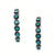 Genuine Sleeping Beauty Turquoise Hoop Earrings, Sterling Silver, Authentic Zuni Native American USA Handmade. Nickel Free