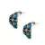 Genuine Sleeping Beauty Turquoise Hoop Earrings, 925 Sterling Silver, Native American Handmade in the USA, Nickel Free