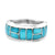 Genuine Sleeping Beauty Turquoise Band Ring, Sterling Silver, Authentic Navajo Native American USA Handmade, Stackable