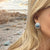 Genuine Kingman Arizona Turquoise Concho Earrings in 925 Sterling Silver, Native American USA Handmade, Nickel Free, Post Style