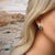 Genuine Sleeping Beauty Turquoise Stud Earrings, 925 Sterling Silver, Native American USA Handmade, Nickle Free